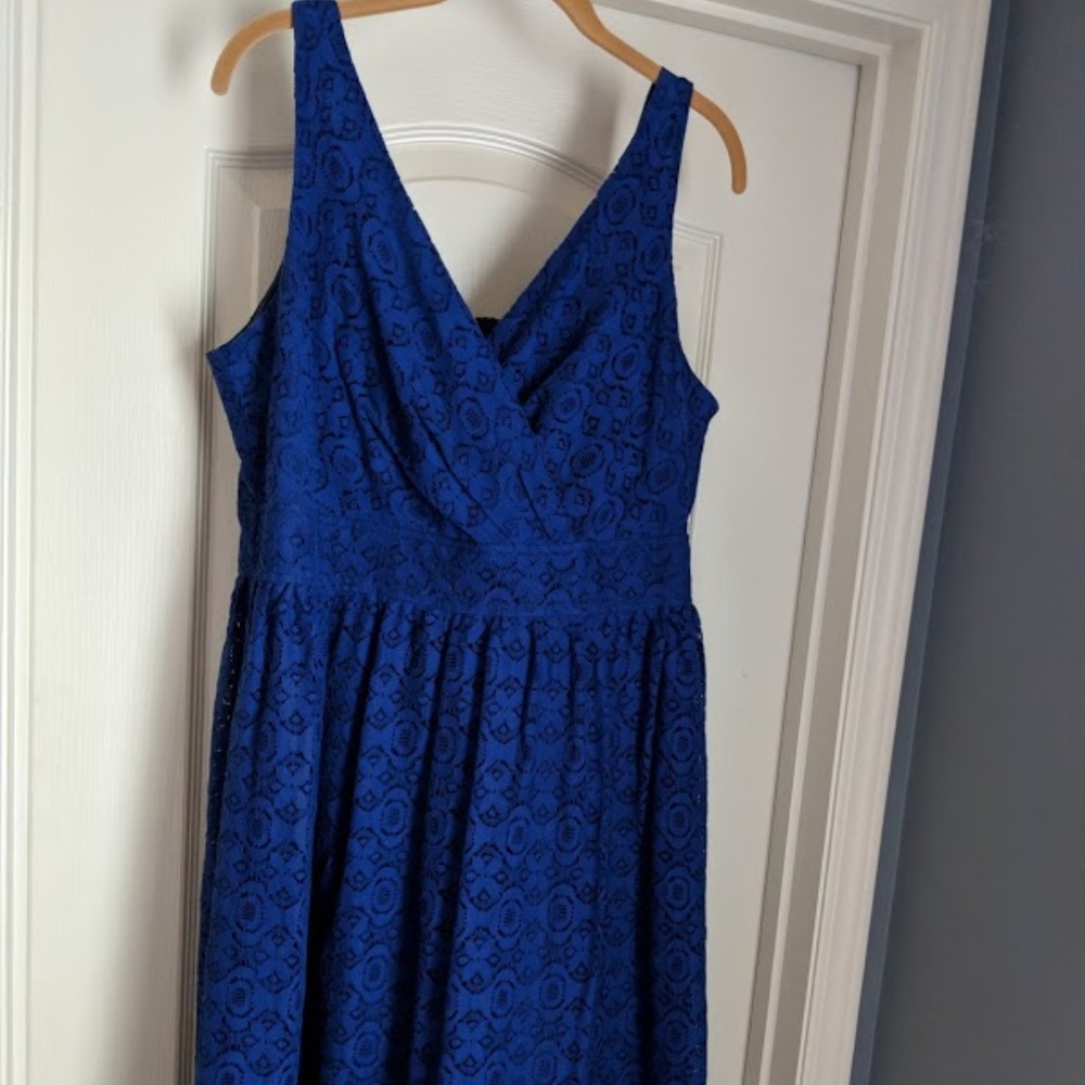 Royal Blue Eyelet Dress